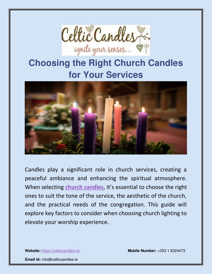 choosing the right church candles for your