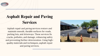 Asphalt Repair and Paving Services