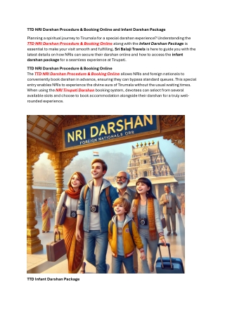ttd nri darshan procedure booking online