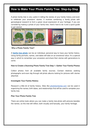 How to Make Your Photo Family Tree: Step-by-Step