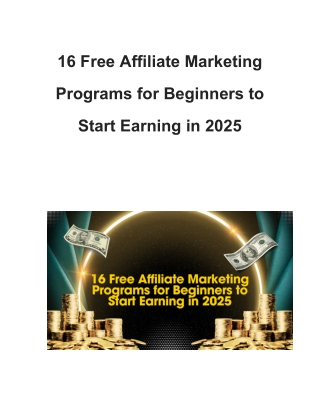 16 Free Affiliate Marketing Programs for Beginners to Start Earning in 2025