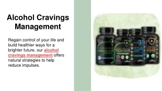Alcohol Cravings Management