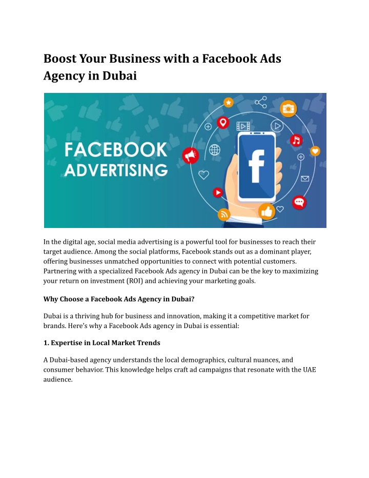 boost your business with a facebook ads agency