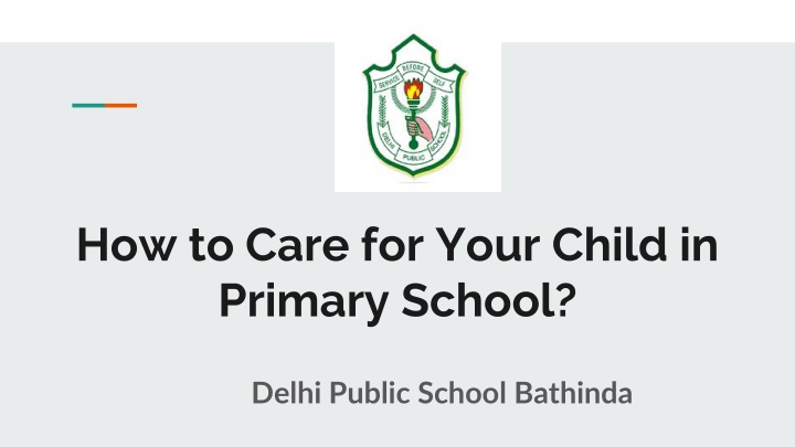 how to care for your child in primary school