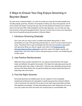 Professional Dog & Cat Grooming Services in Boynton Beach | Best Friends Pet Gr