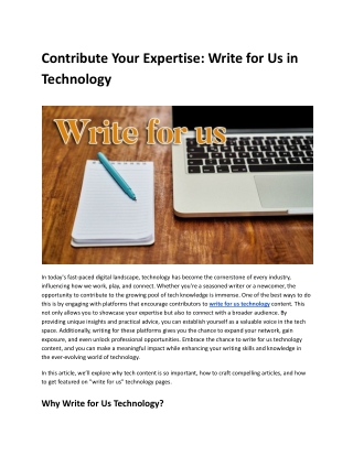 contribute your expertise write