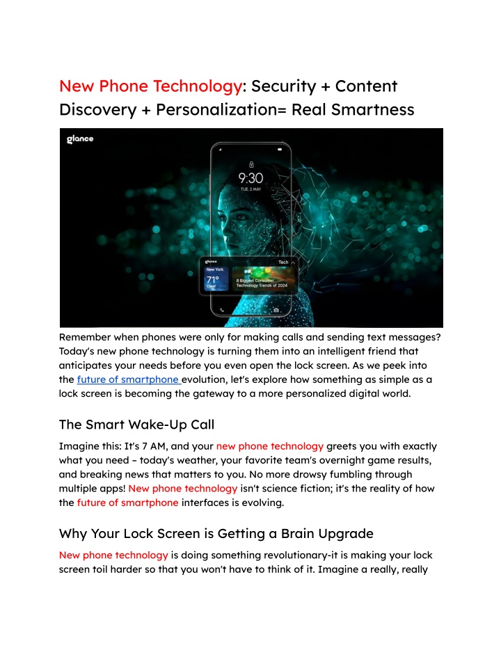 new phone technology security content discovery