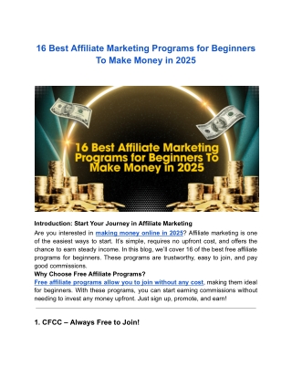 16 Best Affiliate Marketing Programs for Beginners To Make Money in 2025