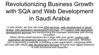 revolutionizing business growth with