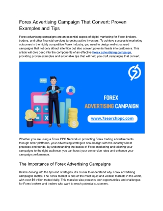 Forex Advertising Campaign That Convert_ Proven Examples and Tips