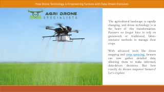 Precision Agriculture Unleashed: The Role of Drones in Data-Driven Farming