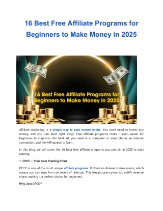 16 Best Free Affiliate Programs for Beginners to Make Money in 2025