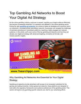 top gambling ad networks to boost your digital