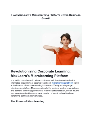 how maxlearn s microlearning platform drives