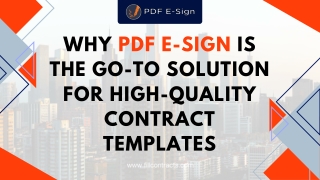 Why PDF E-Sign is the Go-To Solution for High-Quality Contract Templates