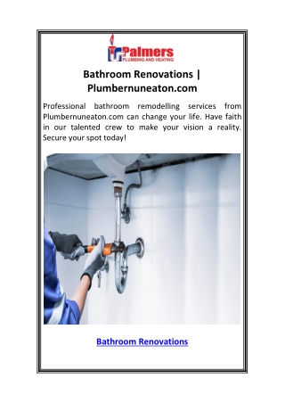 bathroom renovations plumbernuneaton com