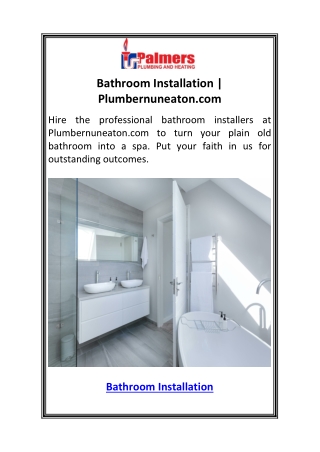 bathroom installation plumbernuneaton com