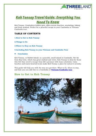 koh tonsay cambodia s hidden gem offers serene