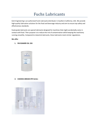 fuchs lubricants