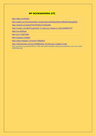 MY BOOKMARKING SITE