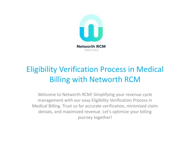 eligibility verification process in medical billing with networth rcm