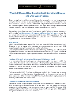 what is uifsa and how does it affect
