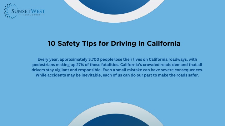 10 safety tips for driving in california