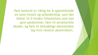 pest kontroll er viktig for opprettholde en sunn