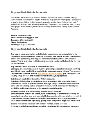 Buy Verified Airbnb Accounts - Trusted & Secure for Your Business Growth