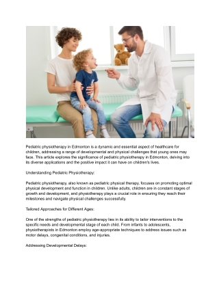 For Parents_ Supporting Your Child’s Therapy Journey with Pediatric Physiotherapy