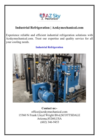 Industrial Refrigeration  Azskymechanical.com