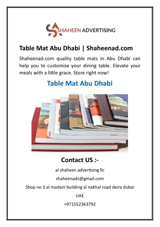 table mat abu dhabi shaheenad com