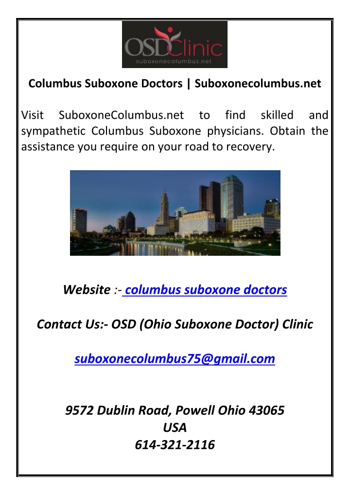 columbus suboxone doctors suboxonecolumbus net