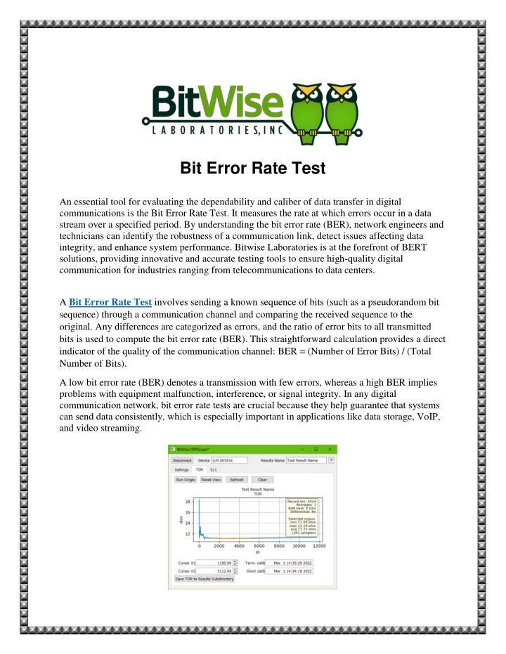 bit error rate test