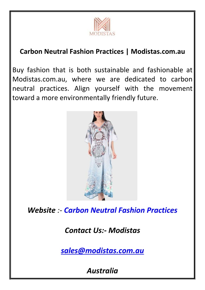 carbon neutral fashion practices modistas com au