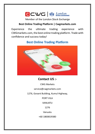 Best Online Trading Platform  Cwgmarkets.com