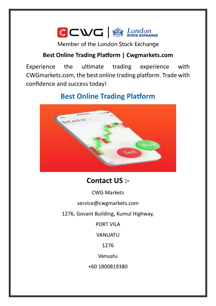 best online trading platform cwgmarkets com