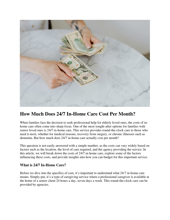 PPT How Much Does 24 7 In Home Care Cost Per Month PowerPoint ppt-how-much-does-24-7-in-home-care-cost-per-month-powerpoint