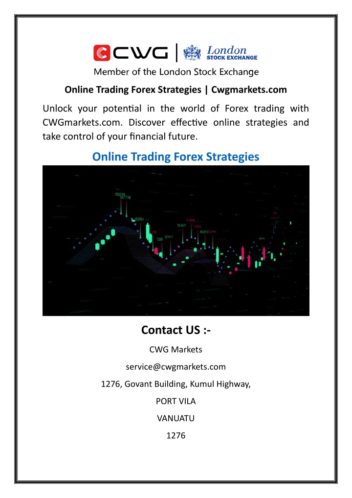 online trading forex strategies cwgmarkets com