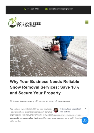 Why Your Business Needs Reliable Snow Removal Services - Save 10% and Secure Your Property