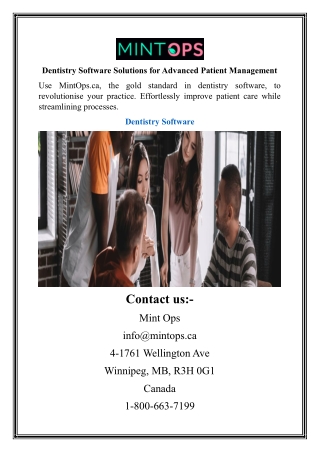 Dentistry Software Solutions for Advanced Patient Management