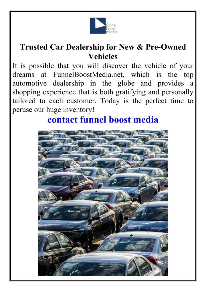 trusted car dealership for new pre owned vehicles