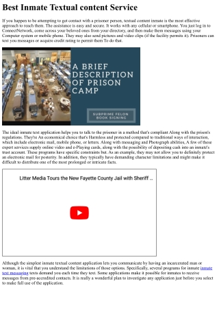 best inmate textual content service
