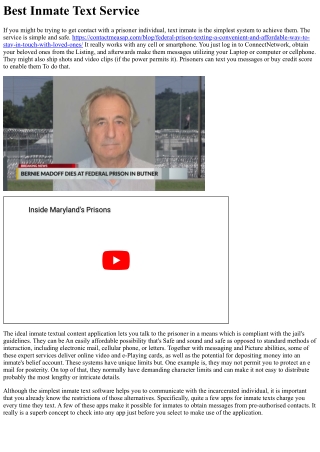 best inmate text service