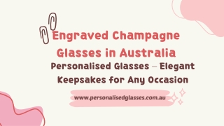 Engraved Champagne Glasses in Australia