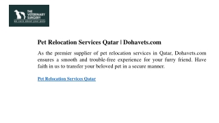 pet relocation services qatar dohavets com