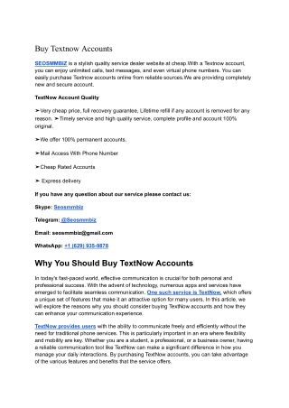 buy textnow accounts