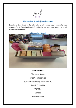 All Canadian Brands  Localboom.ca