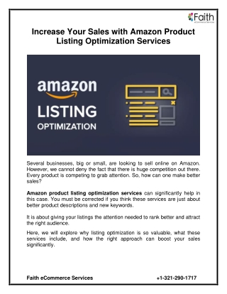 increase your sales with amazon product listing