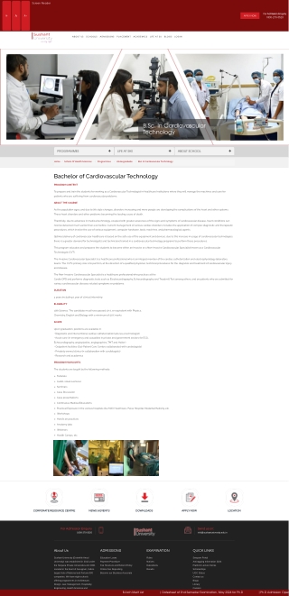 Top Colleges for B.Sc. Cardiac Technology (Sushant University)